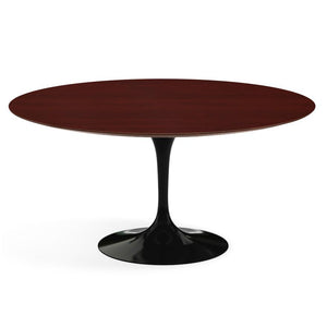 Saarinen 60" Round Dining Table Dining Tables Knoll Black Reff Dark Cherry 