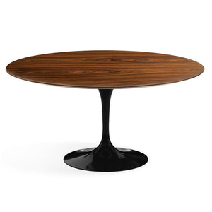 Saarinen 60" Round Dining Table Dining Tables Knoll Black Rosewood 