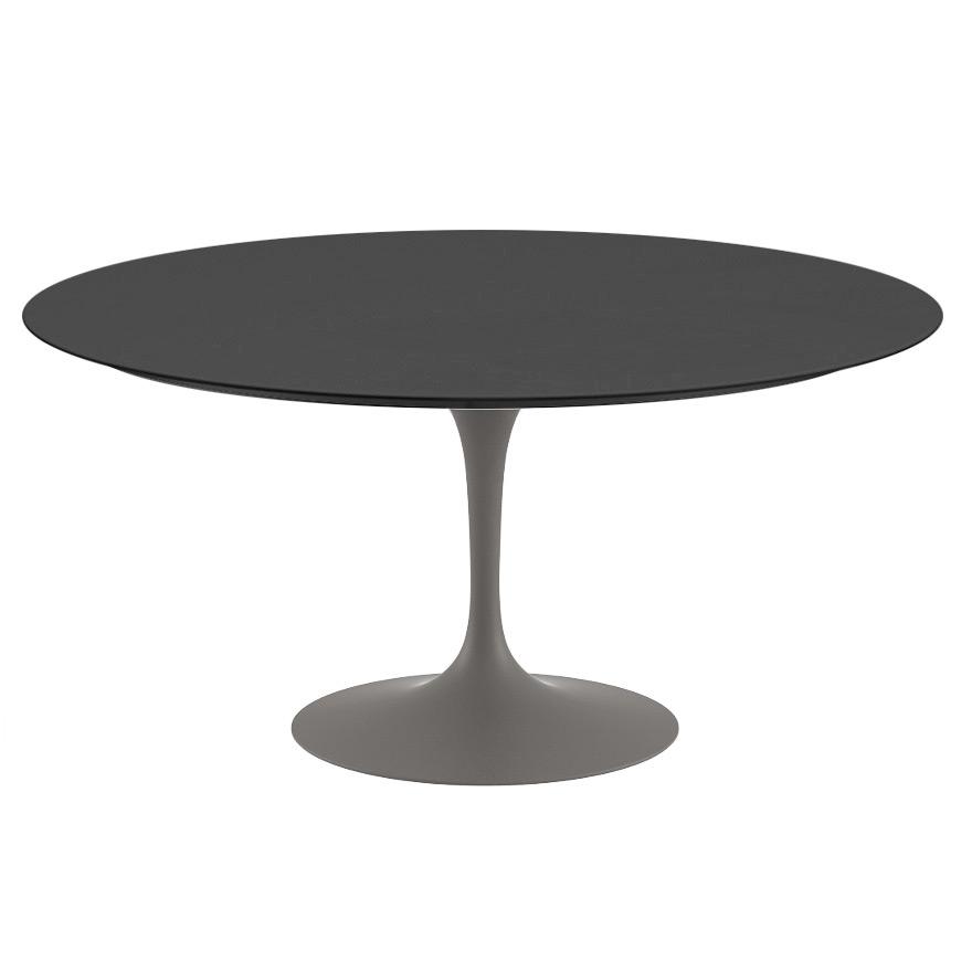 Saarinen 60" Round Dining Table Dining Tables Knoll Grey Black laminate, Satin finish 
