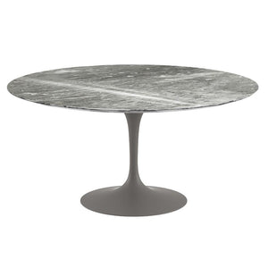 Saarinen 60" Round Dining Table Dining Tables Knoll Grey Grey Coated Marble 