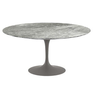 Saarinen 60" Round Dining Table Dining Tables Knoll Grey Grey Satin Coated Marble 