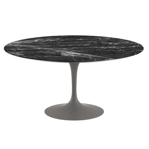 Saarinen 60" Round Dining Table Dining Tables Knoll Grey Portoro marble, Shiny finish 