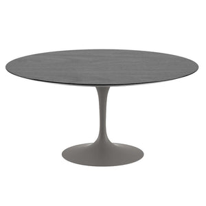 Saarinen 60" Round Dining Table Dining Tables Knoll Grey Ebonized Walnut 