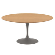 Saarinen 60" Round Dining Table Dining Tables Knoll Grey Light Oak Veneer 