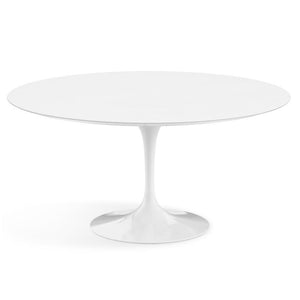 Saarinen 60" Round Dining Table Dining Tables Knoll White White laminate, Satin finish 