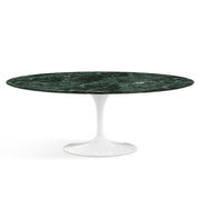 Saarinen 78" Oval Dining Table Medium Dining Tables Knoll White Verde Alpi marble, Satin finish 