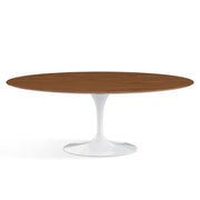 Saarinen 78" Oval Dining Table Medium Dining Tables Knoll White Light Walnut 