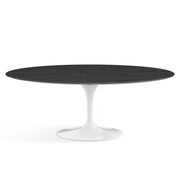 Saarinen 78" Oval Dining Table Medium Dining Tables Knoll White Ebonized Walnut 