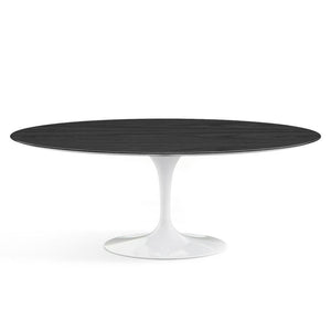Saarinen 78" Oval Dining Table Medium Dining Tables Knoll White Ebonized Walnut 
