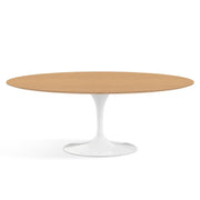 Saarinen 78" Oval Dining Table Medium Dining Tables Knoll White Light Oak 