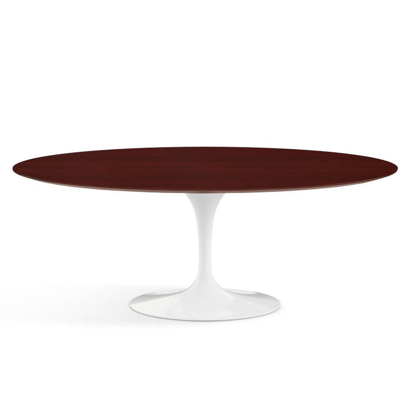 Saarinen 78" Oval Dining Table Medium Dining Tables Knoll White Reff Dark Cherry 