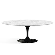 Saarinen 78" Oval Dining Table Medium Dining Tables Knoll Black Carrara marble, Satin finish 