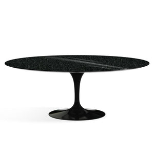 Saarinen 78" Oval Dining Table Medium Dining Tables Knoll Black Black Andes, Granite 