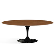 Saarinen 78" Oval Dining Table Medium Dining Tables Knoll Black Light Walnut 
