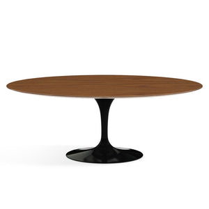 Saarinen 78" Oval Dining Table Medium Dining Tables Knoll Black Light Walnut 