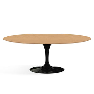 Saarinen 78" Oval Dining Table Medium Dining Tables Knoll Black Light Oak 