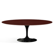 Saarinen 78" Oval Dining Table Medium Dining Tables Knoll Black Reff Dark Cherry 