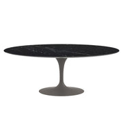 Saarinen 78" Oval Dining Table Medium Dining Tables Knoll Grey Nero Marquina marble, Satin finish 