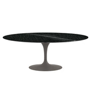 Saarinen 78" Oval Dining Table Medium Dining Tables Knoll Grey Black Andes, Granite 
