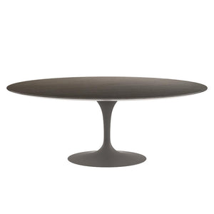 Saarinen 78" Oval Dining Table Medium Dining Tables Knoll Grey Slate, Natural 