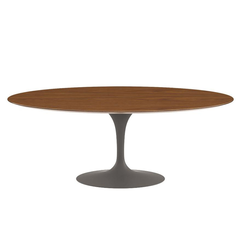 Saarinen 78" Oval Dining Table Medium Dining Tables Knoll Grey Light Walnut 