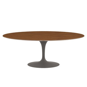 Saarinen 78" Oval Dining Table Medium Dining Tables Knoll Grey Light Walnut 