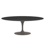 Saarinen 78" Oval Dining Table Medium Dining Tables Knoll Grey Ebonized Walnut 