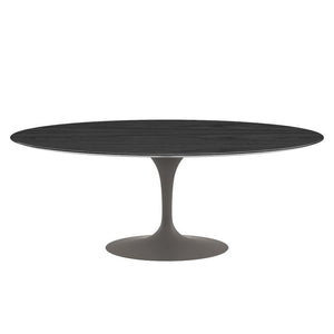 Saarinen 78" Oval Dining Table Medium Dining Tables Knoll Grey Ebonized Walnut 