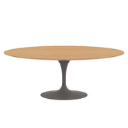 Saarinen 78" Oval Dining Table Medium Dining Tables Knoll Grey Light Oak 