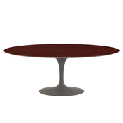 Saarinen 78" Oval Dining Table Medium Dining Tables Knoll Grey Reff Dark Cherry 