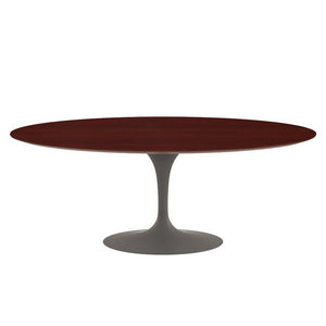 Saarinen 78" Oval Dining Table Medium Dining Tables Knoll Grey Reff Dark Cherry 