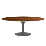 Saarinen 78" Oval Dining Table Medium Dining Tables Knoll Grey Rosewood 