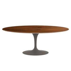 Saarinen 78" Oval Dining Table Medium Dining Tables Knoll Grey Rosewood 