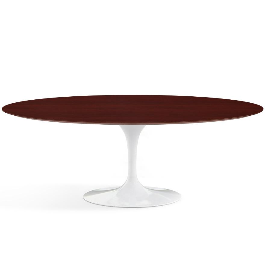 Saarinen 84&quot; Oval Dining Table Dining Tables Knoll White Ebonized Walnut 