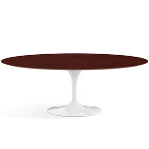 Saarinen 84" Oval Dining Table Dining Tables Knoll White Ebonized Walnut 