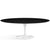 Saarinen 84" Oval Dining Table Dining Tables Knoll White Black laminate, Satin finish 