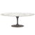 Saarinen 84" Oval Dining Table Dining Tables Knoll Grey Calacatta marble, Shiny finish 