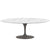 Saarinen 84" Oval Dining Table Dining Tables Knoll Grey Carrara marble, Satin finish 