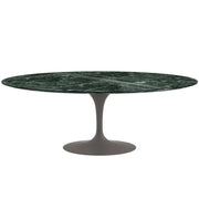 Saarinen 84" Oval Dining Table Dining Tables Knoll Grey Verde Alpi marble, Shiny finish 