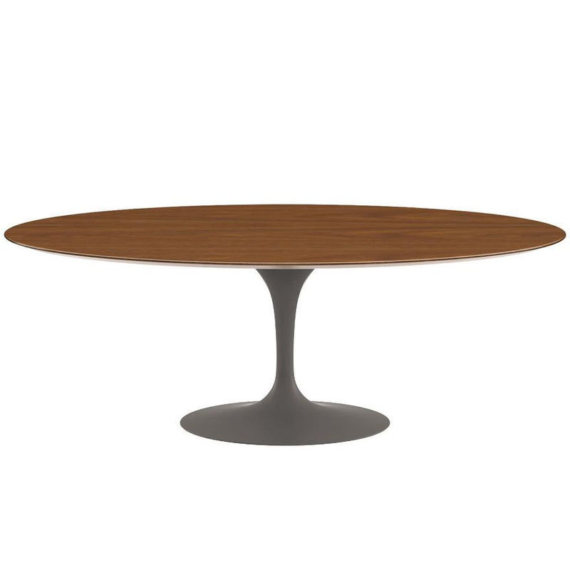 Saarinen 84" Oval Dining Table Dining Tables Knoll Grey Light Walnut 