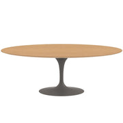 Saarinen 84" Oval Dining Table Dining Tables Knoll Grey Light Oak 