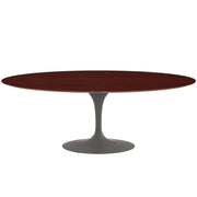 Saarinen 84" Oval Dining Table Dining Tables Knoll Grey Ebonized Walnut 