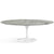 Saarinen 84" Oval Dining Table Dining Tables Knoll White Grey marble, Satin finish 