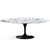 Saarinen 96" Oval Dining Table Large Dining Tables Knoll Black Arabescato marble, Satin finish 