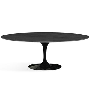 Saarinen 96" Oval Dining Table Large Dining Tables Knoll Black Ebonized Walnut 
