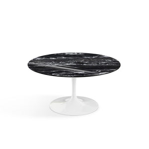 Saarinen Coffee Table - 35" Round Coffee Tables Knoll White Portoro marble, Shiny finish 