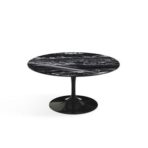 Saarinen Coffee Table - 35" Round Coffee Tables Knoll Black Portoro marble, Shiny finish 