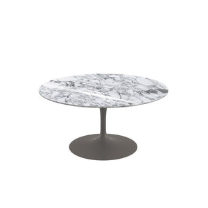 Saarinen Coffee Table - 35" Round Coffee Tables Knoll Grey Arabescato marble, Shiny finish 