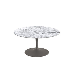 Saarinen Coffee Table - 35" Round Coffee Tables Knoll Grey Arabescato marble, Satin finish 