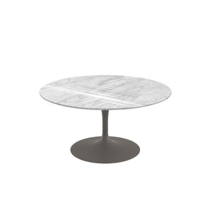 Saarinen Coffee Table - 35" Round Coffee Tables Knoll Grey Calacatta marble, Shiny finish 